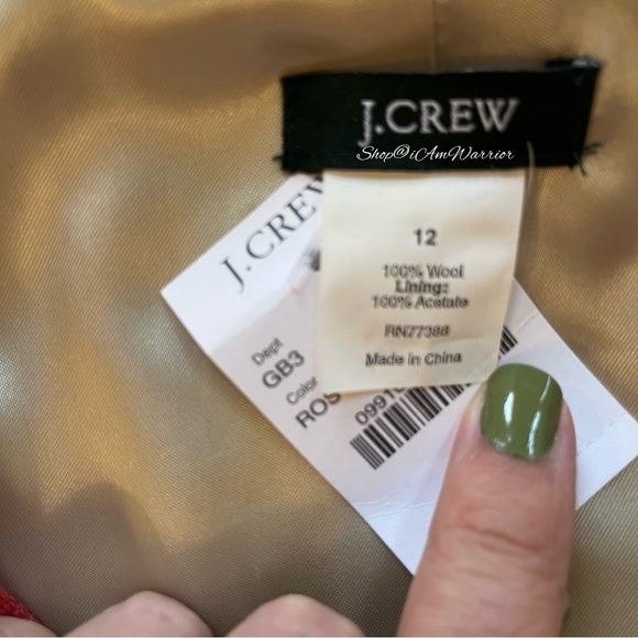 J.Crew NWT coral rose ruffle wool snap blazer shop@iamwarrior - Picture 8 of 9